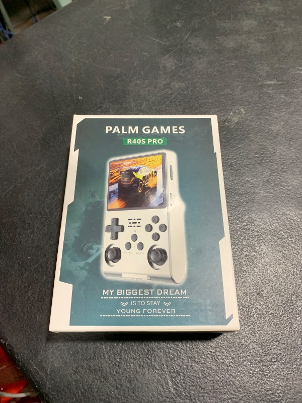 Photo 1 of ?30000 in 1? R40S Pro Retro Handheld Game Console, Video Game Console, 3.5 inch IPS Screen, More Than 20 Emulator, 256G TF Card (Gray)