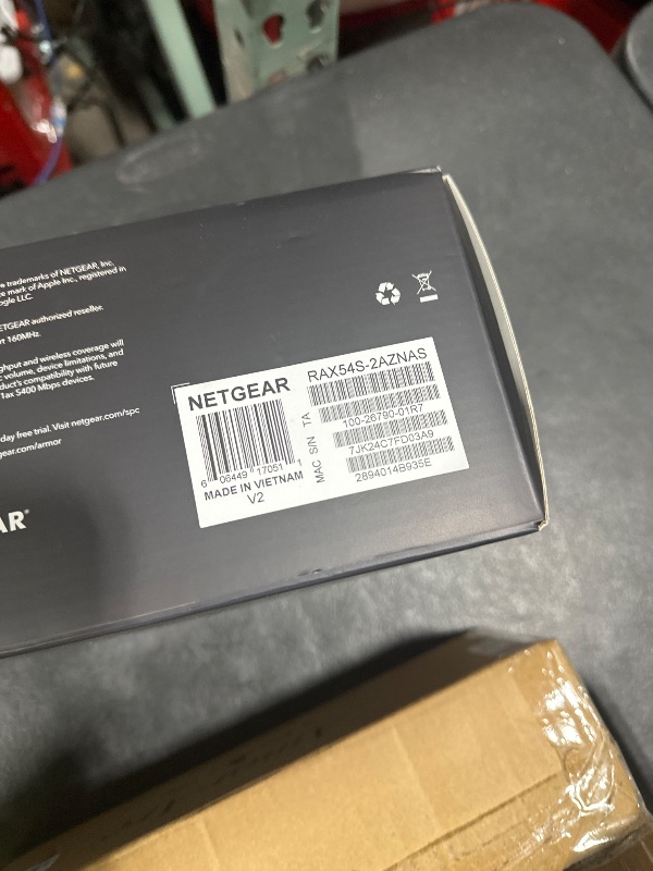 Photo 1 of NETGEAR Nighthawk 6-Stream Dual-Band WiFi 6 Router (RAX54S) – Security Features, AX5400 Wireless Speed, Up to 5.4 Gbps, Covers up to 2,500 sq. ft., 25 Devices - 1-Year Armor Subscription Included
