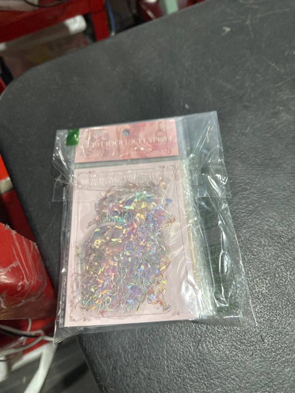 Photo 1 of 120 Pcs Holographic Glitter Jellyfish Ocean Life Stickers - Transparent Sea Marine Animal Stickers for Junk Journal,Scrapbooking Supplies