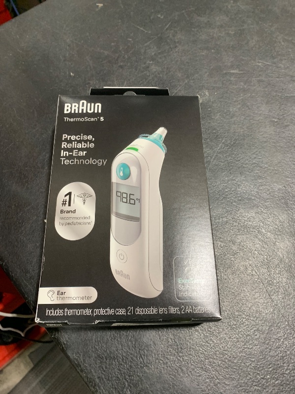 Photo 1 of Braun ThermoScan 5 Ear Thermometer - ExacTemp Stability Indicator for Professional Accuracy, Digital Display, Baby and Infant Friendly, No. 1 Brand Recommended by Pediatricians, FSA and HSA Eligible