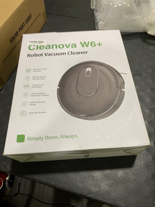 Photo 1 of KOZVIX W6+ Robot Vacuum Cleaner,2800Pa Suction,720ml Large Capacity,120 Mins Runtime,Self-Charging Slim Robotic Vacuums,APP/Voice/Remote Control,No Entanglement Suction Port Ideal for Pet (Black)