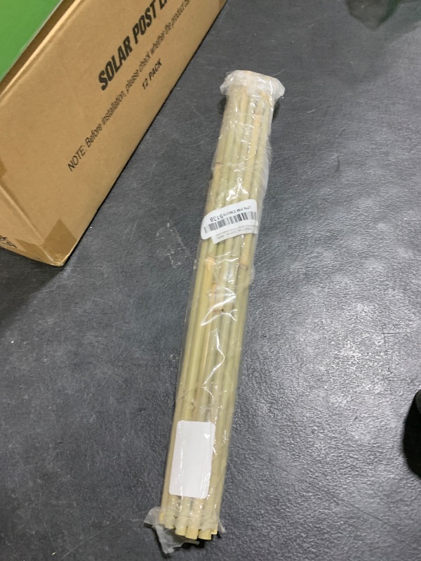 Photo 1 of Plant Stakes,18 Inches Natural Garden Bamboo Sticks,BOVITRO 20Pcs Plant Support Stakes for Tomatoes,Beans,Vegetable and Potted Plants