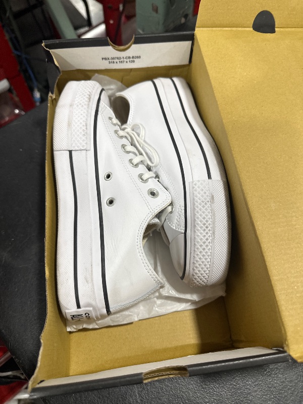 Photo 1 of Converse Women's Chuck Taylor All Star Lift Clean Sneaker, White/Black/White, 6.5 M US