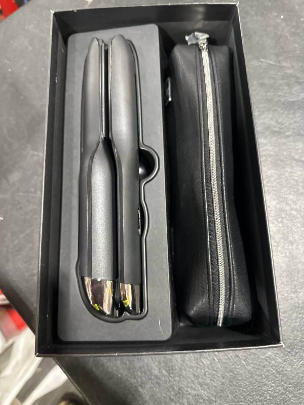 Photo 1 of ghd Unplugged Styler ? 1" Cordless Flat Iron Hair Straightener, Professional Travel Straightening Iron with Heat-Resistant Case, USB-C Charging for 20-Minutes of Use ? Black