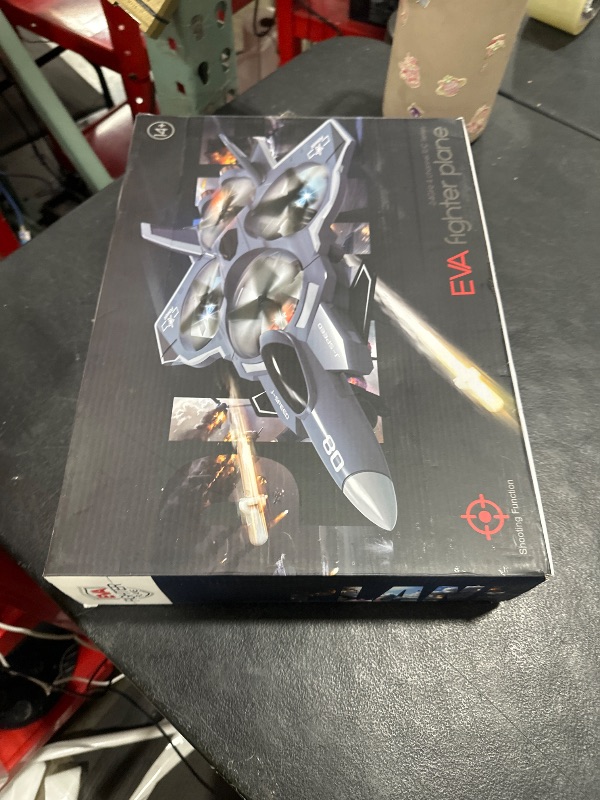 Photo 1 of Authticar Remote Control Airplane,RC Fighter Jet, 2.4GHz 4CH RC Plane with 8K Camera, Foam RC Aircraft Glider 3D Flip, Altitude Hold, Gesture Photography Drone for Adults Kids Beginners Dark Grey