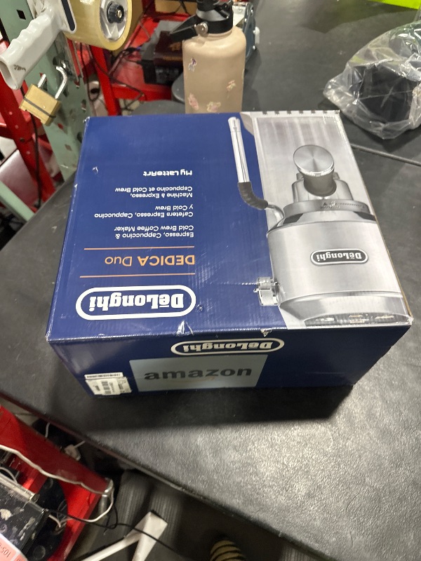 Photo 1 of De'Longhi Dedica Duo Compact Espresso Machine - Stainless Steel Coffee Maker with Milk Frother Wand- for Espresso, Cold Brew, Hot & Iced Coffee, Cappuccinos, Lattes & Home Barista Brewing