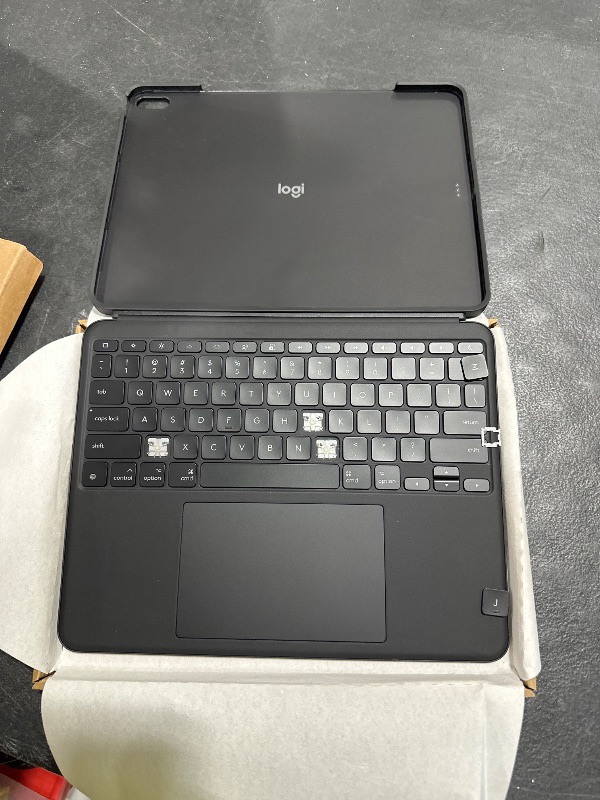 Photo 1 of Logitech Combo Touch iPad Air 13 inch Case M2 (2024), iPad M3 & Air Keyboard Case with Kickstand - Midnight Black