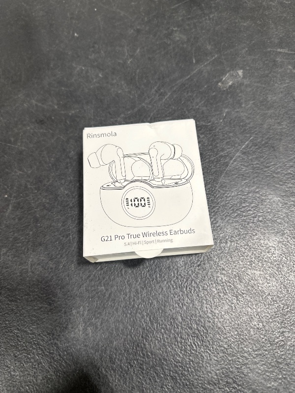 Photo 1 of Wireless Earbuds, 2025 Bluetooth 5.4 Headphone 3D Bass Hi-Fi Stereo Ear Buds, 4 ENC Noise Cancelling Mic, 40H 3g USB-C in-Ear Earphone, IP7 Waterproof Workout Sport for Laptop Pad Android iOS, White