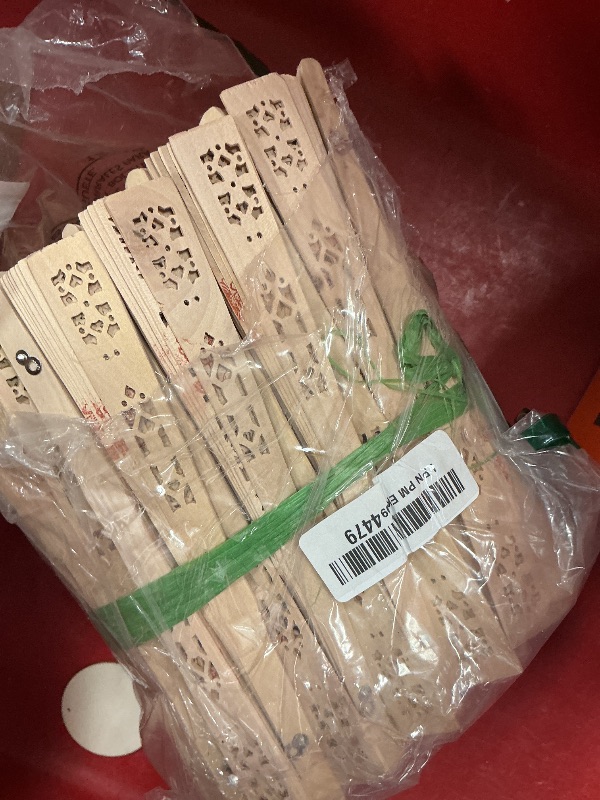 Photo 1 of Marsui 50 Wedding Fans Bulk Folding Wooden Hand Fans Sandalwood Hollow Carved Handheld Fan with Thank You Cards, Tassels and Gift Bags for Wedding Guests Party Favors(Classic Style)