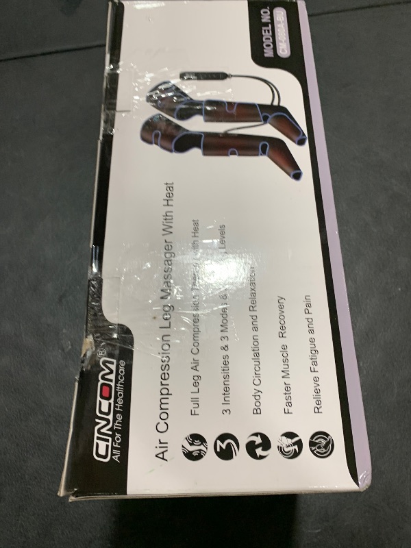 Photo 1 of CINCOM Leg Massager with Heat for Circulation, Full Leg and Foot Compression Boots Massager for Calf & Thigh Muscle Relaxation and Recovery
