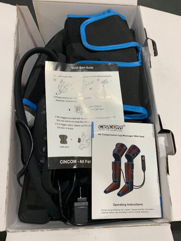 Photo 1 of CINCOM Leg Massager with Heat for Circulation, Full Leg and Foot Compression Boots Massager for Calf & Thigh Muscle Relaxation and Recovery
