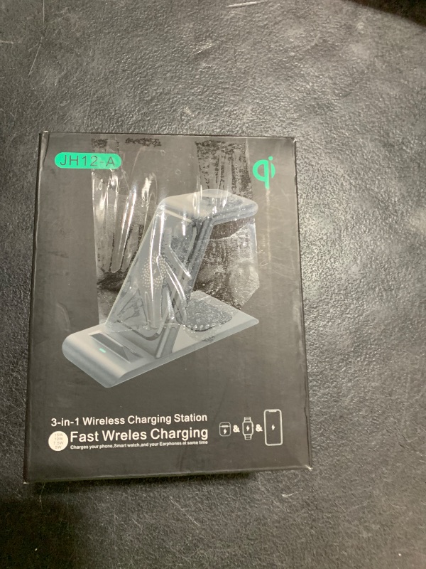 Photo 1 of HATALKIN 3 in 1 Wireless Charging Station Compatible for Apple Products Multiple Devices Charger for Apple Watch ultra 10 9 8 7 SE 6 5 AirPods Pro iPhone 16 15 14 13 12 Pro Max/X/XS Fast Charger Stand