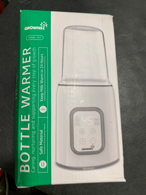 Photo 1 of Bottle Warmer, GROWNSY 8-in-1 Fast Baby Milk Warmer with Timer for Breastmilk or Formula, Accurate Temperature Control, with Defrost, Sterili-zing, Keep, Heat Baby Food Jars Function