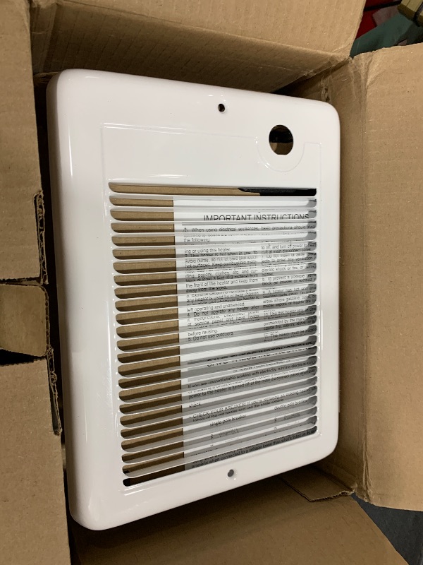 Photo 1 of Cadet Com-Pak Electric Wall Heater Complete Unit With Thermostat (Model: CSC202TW, Part: 67507), 6825/5120 BTU, 240/208 Volt, 2000/1500 Watt, White