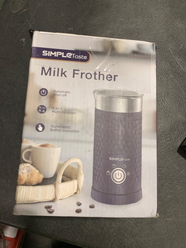 Photo 1 of SIMPLETASTE Milk Frother, 4-in-1 Electric Milk Steamer, Automatic Warm and Cold Foam Maker and Milk Warmer for Latte, Cappuccinos, Macchiato