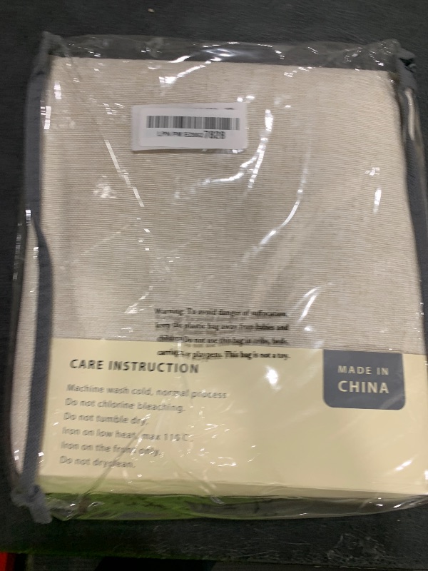 Photo 1 of 100% Blackout Shield Linen Blackout Curtains for Bedroom 84 Inches Long, Back Tab/Rod Pocket Living Room Drapes, Thermal Insulated Blackout Curtains 2 Panels Set, 50" W x 84" L, Cream