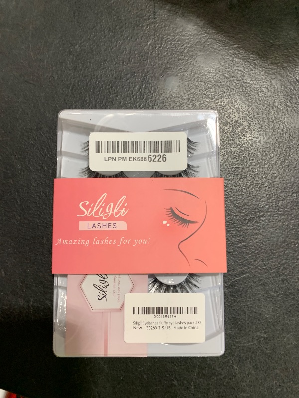 Photo 1 of Wispy Lashes False Eyelashes Natural 16mm Fluffy Eyelashes Strip Lashes Pack 3D Volume Lashes 0.1MM Extra Thin Cotton Band Fake Eyelashes Soft Full Lashes C Curl Lashes Pack Siligli 7 Pair