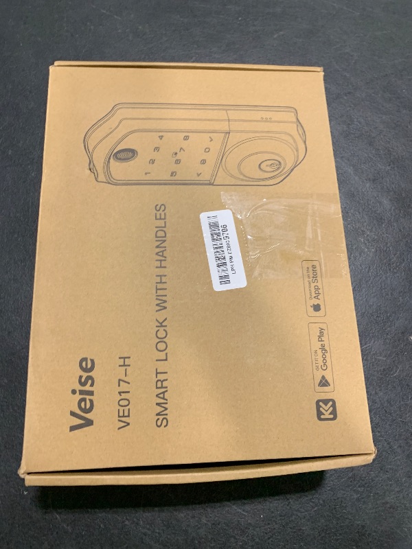 Photo 1 of Veise VE017-H Fingerprint Smart Front Door Lock Set, App Control, Keyless Entry Deadbolt with Handle, Smart Deadbolt, Emergency Power Port, Touchscreen Keypad, Auto Lock, Easy Install, Satin Nickel