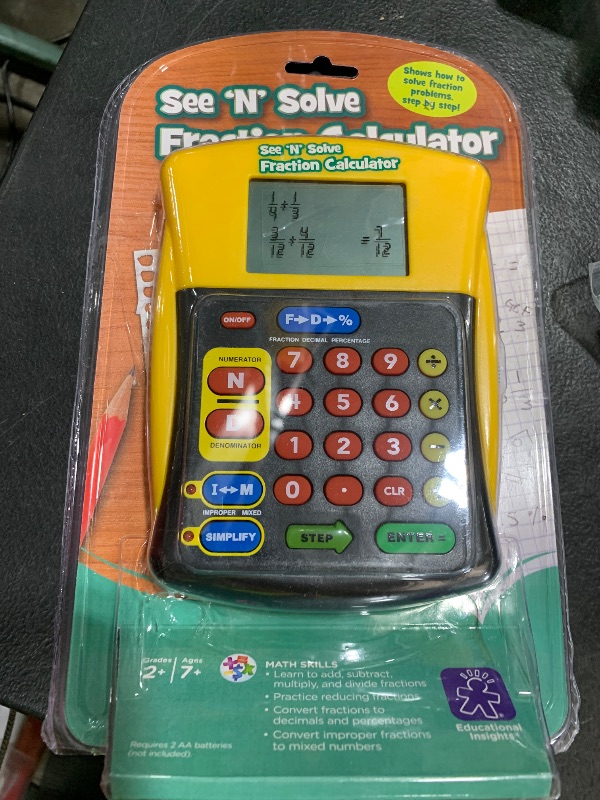 Photo 1 of Educational Insights See 'N' Solve Fraction Calculator