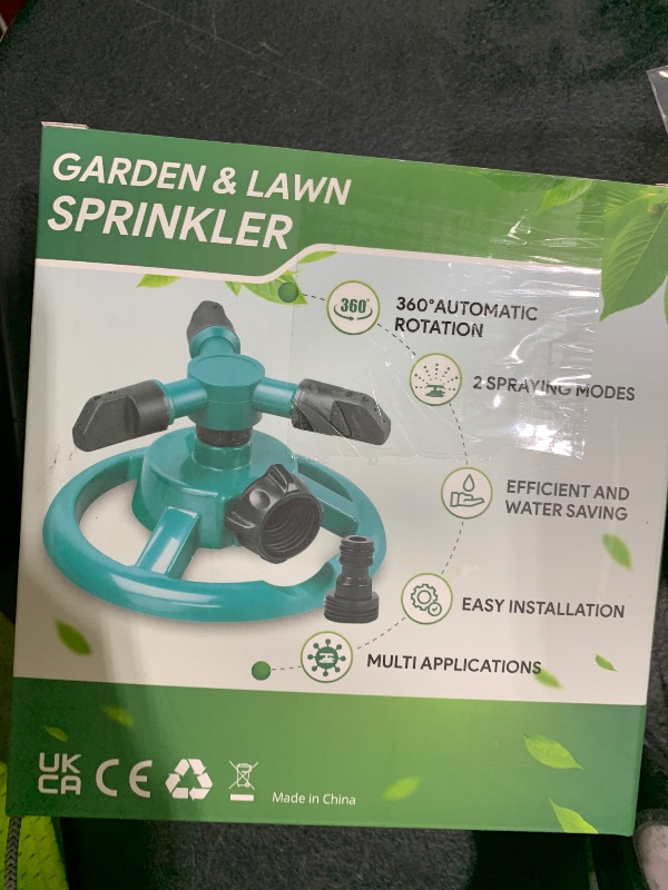 Photo 1 of Sprinklers for Yard, Water Sprinkler for Lawn, 360 Degree Rotating Lawn Sprinkler for Yard Large Area, Yard Sprinklers for Kids, Pets Playing