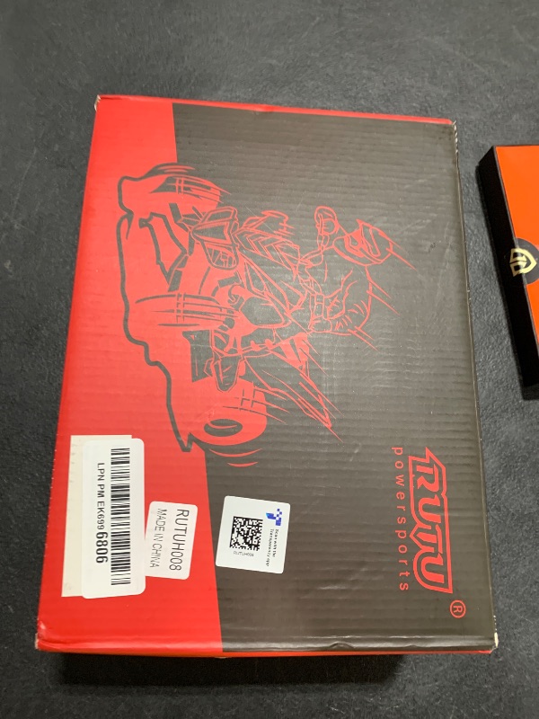 Photo 1 of RUTU Brake Master Cylinder Caliper Left Hand Rear Mini Bike Brake Kit, 53" Brake Hose Brake Pads 160mm Disc Brake, Compatible with Kazuma Roketa BMS Taotao 50cc, 70cc, 90cc, 110cc, 125cc ATV, Black