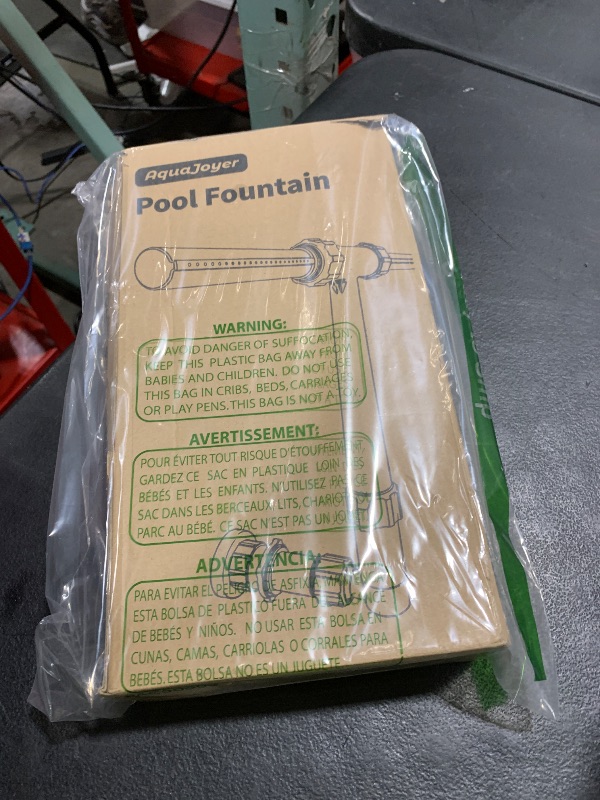 Photo 1 of Pool Fountain for Above and In-Ground Pools, Dual Spray Waterfall Sprinkler Fountain, Above Ground Pool Accessories, Adjustable Waterfall Cooling and Relaxation