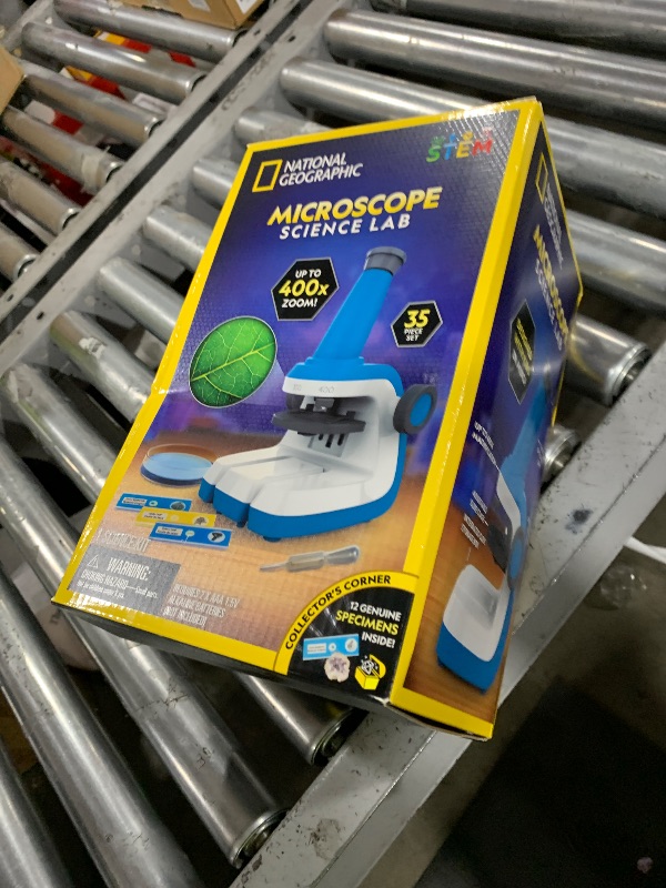 Photo 1 of National Geographic Microscope for Kids - Science Kit with an Easy-to-Use Kids Microscope, Up to 400x Zoom, Blank and Prepared Slides, Gifts for 6 7 8 9 & 10, STEM Project Toy (Amazon Exclusive)