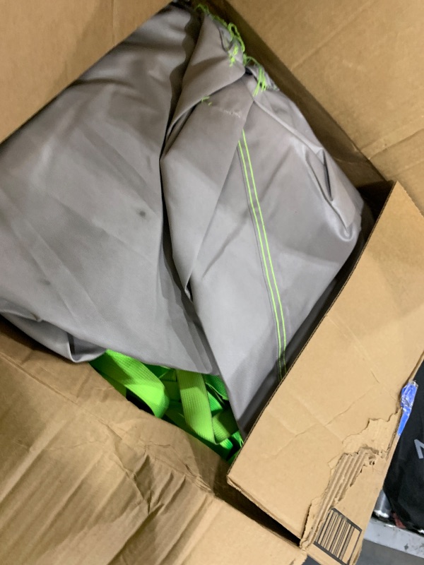 Photo 1 of UIRWAY 16-18.5ft Trailerable Boat Cover, 1200D Premium Waterproof Bass Boat Cover with Night Safety Reflective Strips, UV Resistant All-Weather Patio Cover for V-Hull, Fish & Ski Boats