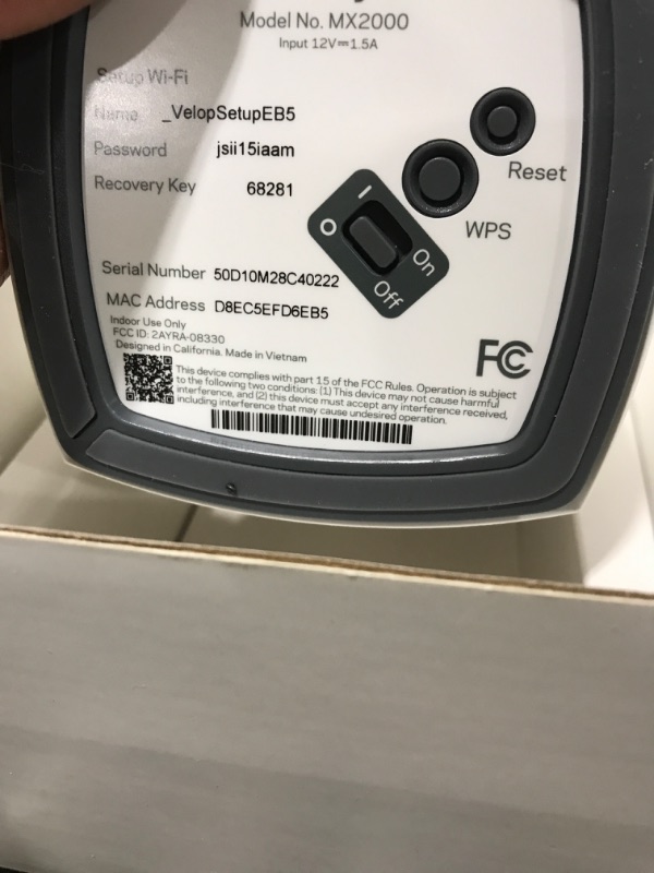 Photo 1 of Linksys Atlas WiFi 6 Router Home WiFi Mesh System, Dual-Band, 4,000 Sq. ft Coverage, 50+ Devices, Speeds up to (AX3000) 3.0Gbps - MX2000 2-Pack