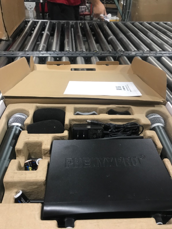 Photo 1 of Phenyx Pro Wireless Microphone System, Metal Wireless Mic Set, Handheld Cordless Dynamic Microphones for Singing, Karaoke, Church, 2x30 UHF Tunable Frequencies,200 ft Range (PTU-52-2H)