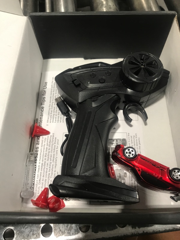 Photo 1 of 1/64 Scale Drift RC Car,Mini RC Sportscar 2.4Ghz Mini Racing Drift Racing Remote Contrl Car Model Toys Hobby Gift for Adults and Kid(Red)