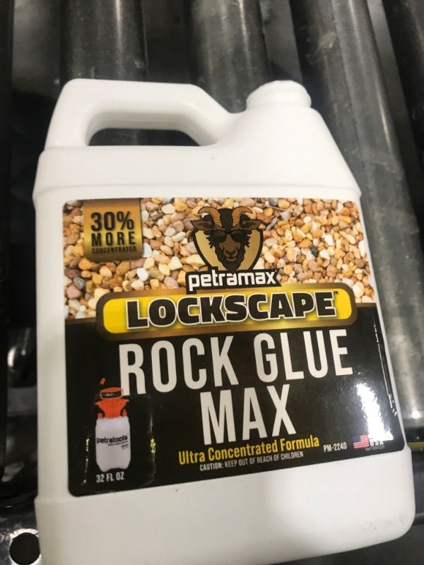 Photo 1 of Petra Max Rock Glue for Landscaping, 32 Ounce - Ground Coverage & Pet Safe Mulch Glue for Rocks - Lockdown Gravel/Pebbles/Stones - Sticky Clear Gravel Binder & Decomposed Granite Stabilizer (50 Sq Ft)
