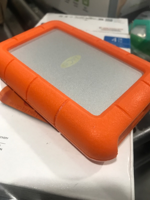 Photo 1 of LaCie Rugged USB-C, 4TB, Portable External Hard Drive, Drop, Shock, Dust, Rain Resistant, for Mac & PC (STFR4000800)