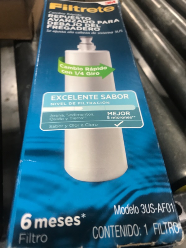 Photo 1 of Filtrete Replacement Filter 3US-AF01 Standard Under Sink Quick Change Water Filtration, White