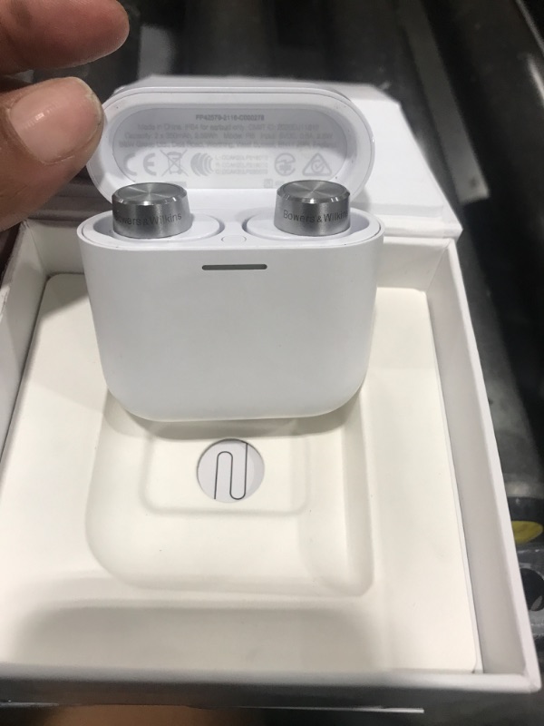 Photo 1 of Bowers & Wilkins Pi7 S2 True Wireless Earbuds - Active Noise Cancellation, Qualcomm aptX Technology, Bluetooth, Crystal-Clear Calls, Wireless & 15-Minute Quick Charging, Canvas White