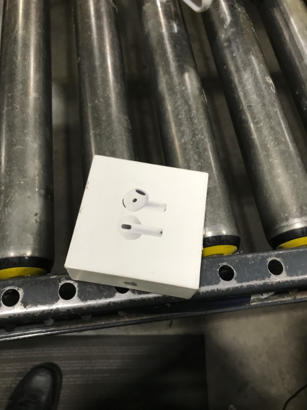 Photo 1 of Apple AirPods 4 Wireless Earbuds, Bluetooth Headphones, Personalized Spatial Audio, Sweat and Water Resistant, USB-C Charging Case, H2 Chip, Up to 30 Hours of Battery Life, Effortless Setup for iPhone