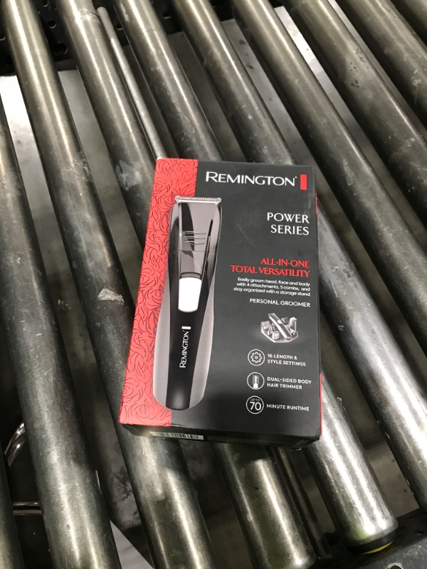 Photo 1 of Remington Head to Toe Advanced Rechargeable Powered Body Groomer Kit, Beard Trimmer (10 Pieces), 6.3 Inch, Black