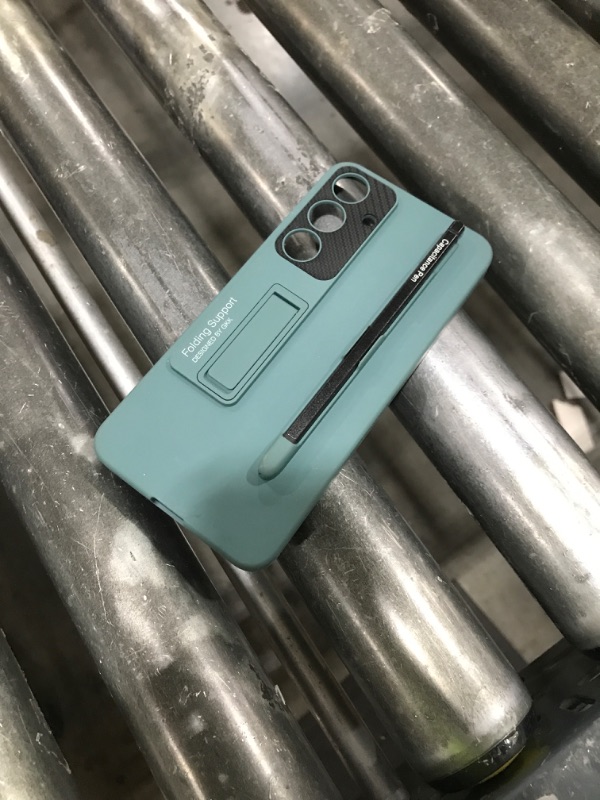 Photo 1 of XIMAND for Samsung Galaxy S25 Plus Case with Pen and Adjustable Kickstand,Anti-Shock,Support Slim Texture Case.(Green)