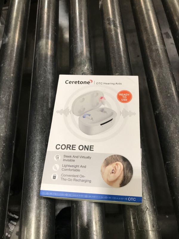 Photo 1 of OTC Hearing Aids for Seniors - Hearing Aids with Digital Chips, Supermini Rechargeable Hearing Amplifiers Invisible with 16-Channel Sound Processing 3 Volume and 80H Wireless Charging Case (White)