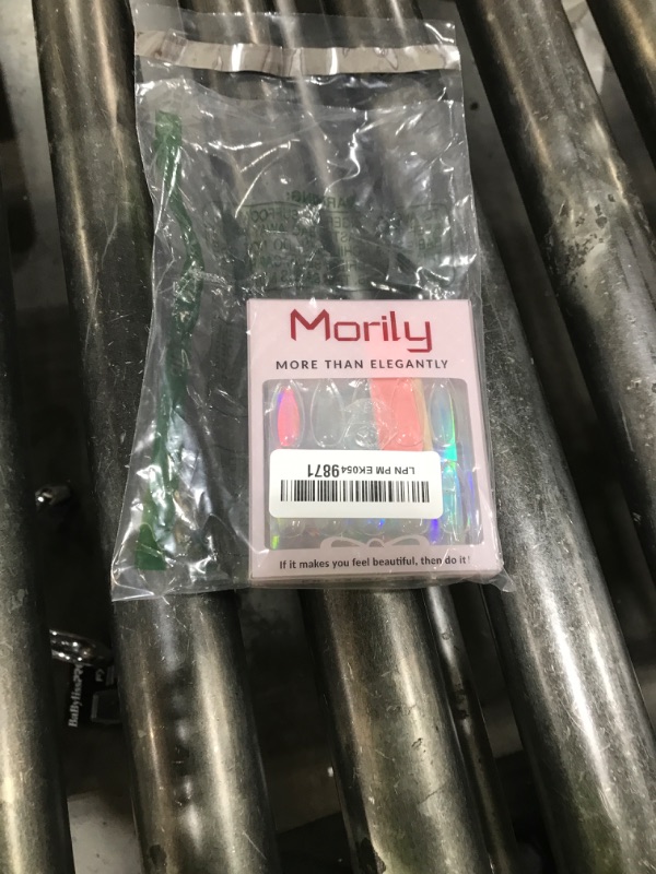 Photo 1 of Morily Press on Nails Medium - Nude Almond Fake Nails Solid Color Pink Glossy False Fingernails in 15 Sizes, Long Stick on Nails for Women - 30Pcs