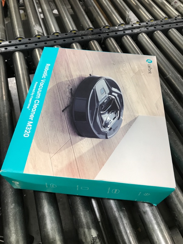 Photo 1 of Lefant M320 Robot Vacuum Cleaner, Carpet Detection, 6,000 Pa Suction, Low Noise, 800ml Visible Dustbin, 210 Mins Runtime, Self-Charging, Works with Alexa, Ideal for Hard Floor, Pet Hair, Black