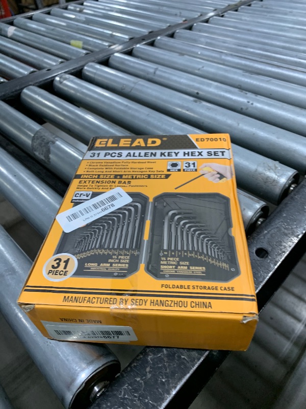 Photo 1 of ELEAD 31-Piece Hex Key Set - Allen Wrench Set, SAE and Metric Allen Keys MM(0.7mm-10mm) SAE(0.028"-3/8) Heat-Treated, Torque Handle, High Leverage, Long & Short Keys, Easy Organization