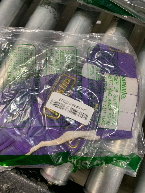 Photo 1 of Franklin Sports MLB Batting Gloves - Infinite Powerstrap Baseball + Softball Batting Gloves -Durable Full Wrap Cage Practice - Reinforced Wrist + Heavy Duty Leather - Adult Medium - Purple + Gold