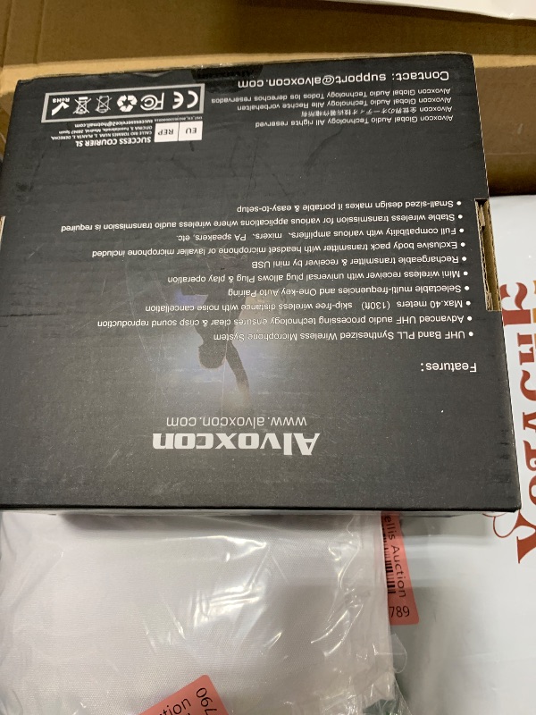 Photo 1 of Alvoxcon UHF Dual Channel Wireless Lavalier Microphone System with Volume Control for iPhone, DSLR, PA Speaker, YouTube, Podcast, Video Recording, Conference, Vlogging, Church, Interview, Teaching