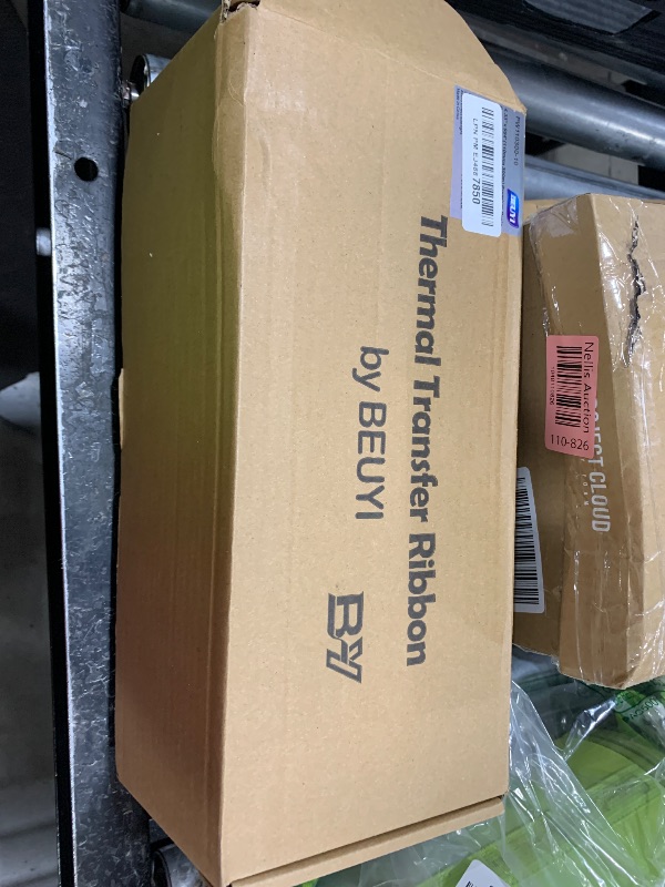 Photo 1 of (10 Rolls) 4.33'' x 984' Premium Resin Enhanced Wax Ribbon, 110mm x 300m Black Thermal Transfer Ribbon, Barcode Thermal Label Printer Ribbon, CSO-Ink Outside, 1'' Core for Zebra, TSC, GoDex, Citizen