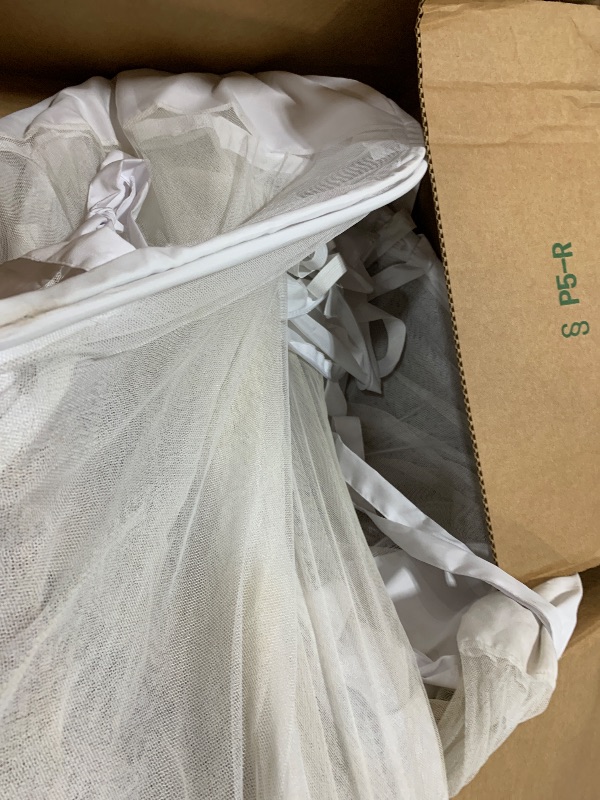 Photo 1 of Crib Tent to Keep Baby from Climbing Out - Crib Net to Keep Baby in - Pop Up Breathable Cribs Cover - Canopy with Upgrade Strong Mesh and Durable Zipper (White, Lager)