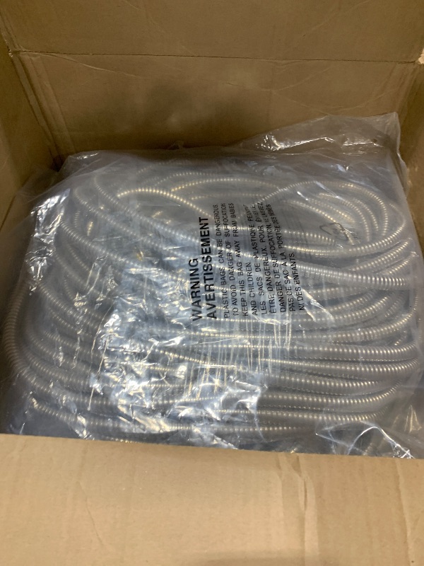 Photo 1 of SPRIKIR Metal Garden Hose 100 ft, Stainless Steel Water Hose 100ft with 10 Function Nozzle & 3/4 Copper Fitting, Heavy Duty & Flexible, Kink Free & Lightweight for Yard, Outdoor, Lawn, Patio & Car