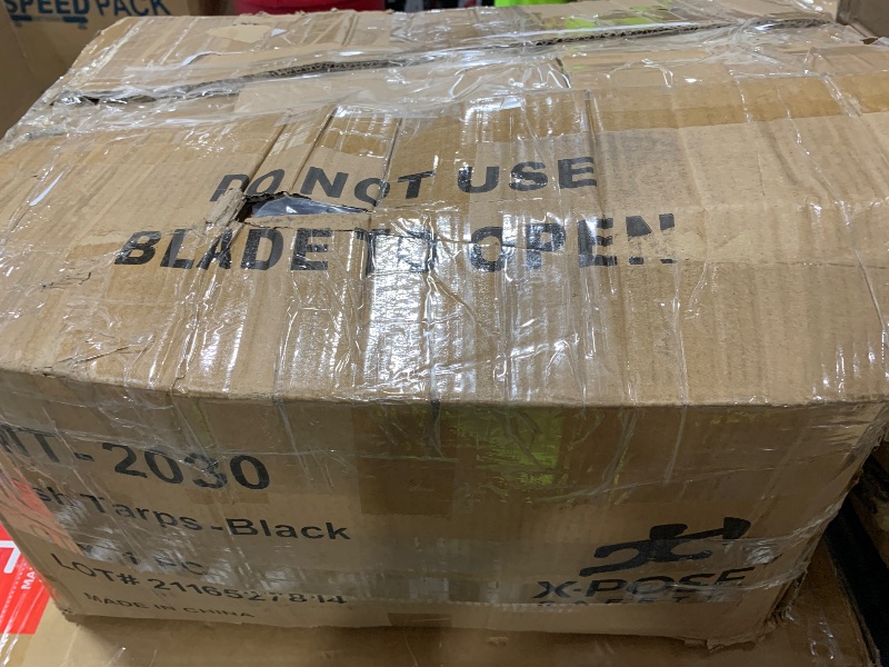 Photo 1 of Xpose Safety Heavy Duty Mesh Tarp – 20' x 30' Multipurpose Black Protective Cover with Air Flow - Use for Tie Downs, Shade, Fences, Canopies, Dump Trucks – Weather and Tear Resistant