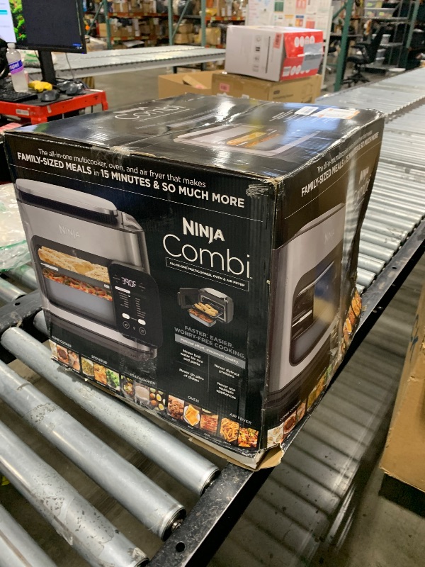 Photo 1 of Ninja Combi All-in-One Multicooker, Oven, & Air Fryer, Complete Meals in 15 Mins, 14-in-1 Functions, Combi Cooker + Air Fry, Bake, Roast, Slow Cook and More, 3 Accessories, Stainless Steel, SFP701