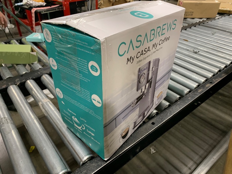 Photo 1 of CASABREWS CM5418 Espresso Machine 20 Bar, Compact Espresso Maker with Steam Milk Frother, Stainless Steel Coffee Machine with 34oz Removable Water Tank for Cappuccino, Latte, Silver